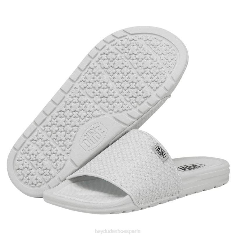 Hey Dude femmes tricot Chandler Z628B252 chaussures argent blanc