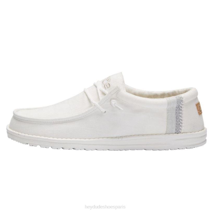 Hey Dude Hommes Wally casse le point Z628B357 chaussures blanc