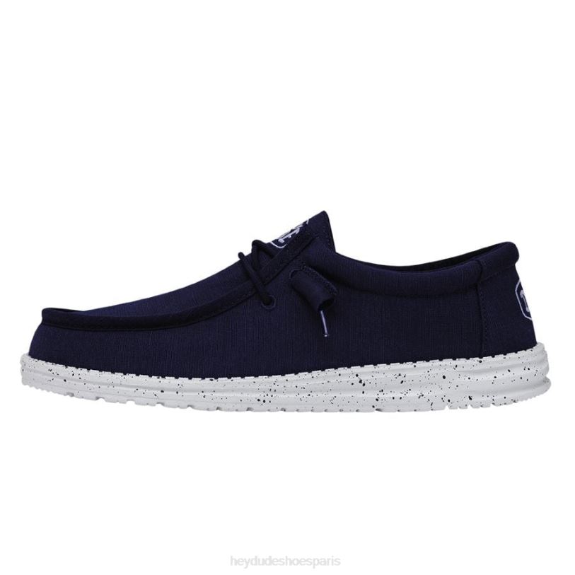 Hey Dude Hommes toile flammée wally Z628B420 chaussures marine