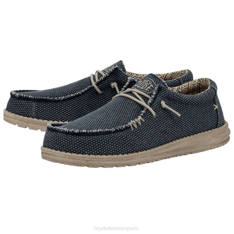 Hey Dude Hommes wally tressé Z628B371 chaussures nuit bleue