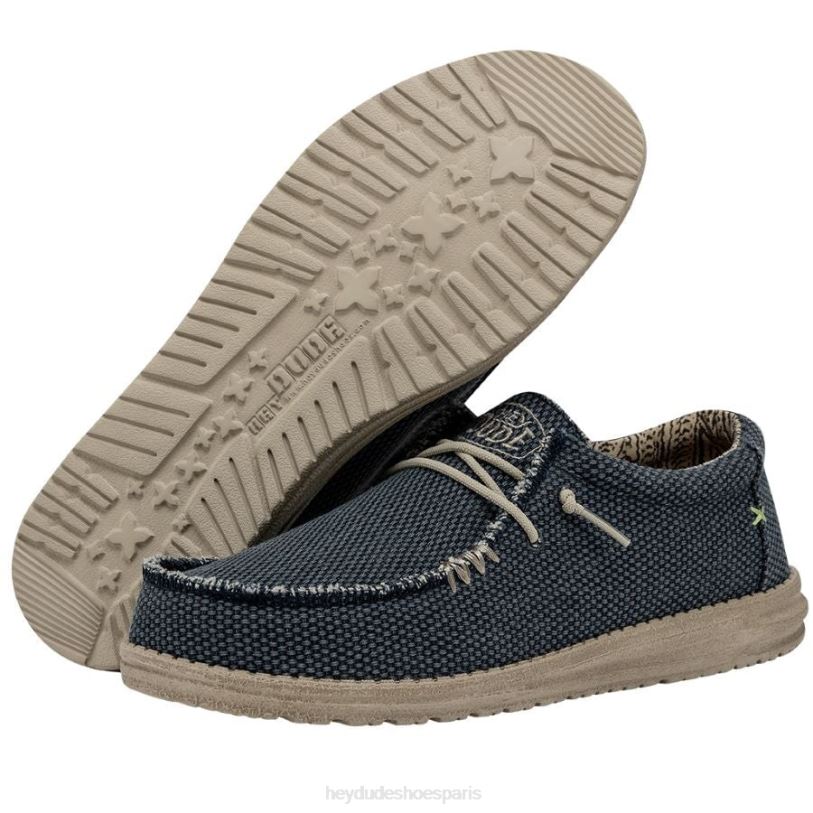 Hey Dude Hommes wally tressé Z628B371 chaussures nuit bleue