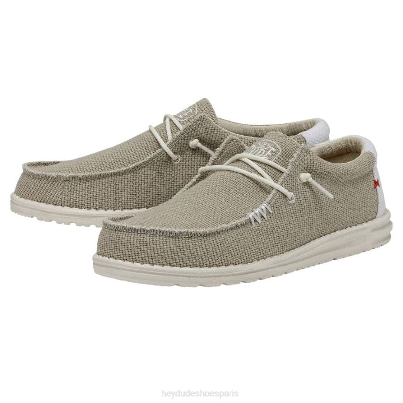 Hey Dude Hommes wally tressé Z628B374 chaussures blanc cassé