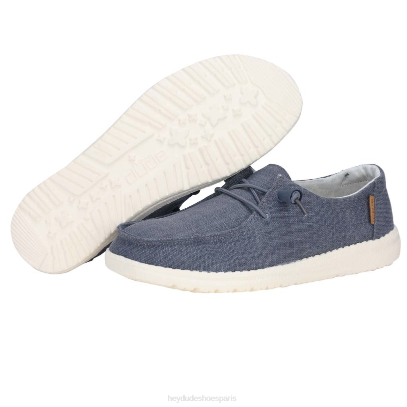 Hey Dude Hommes Wendy Chambray Z628B100 chaussures blanc marine