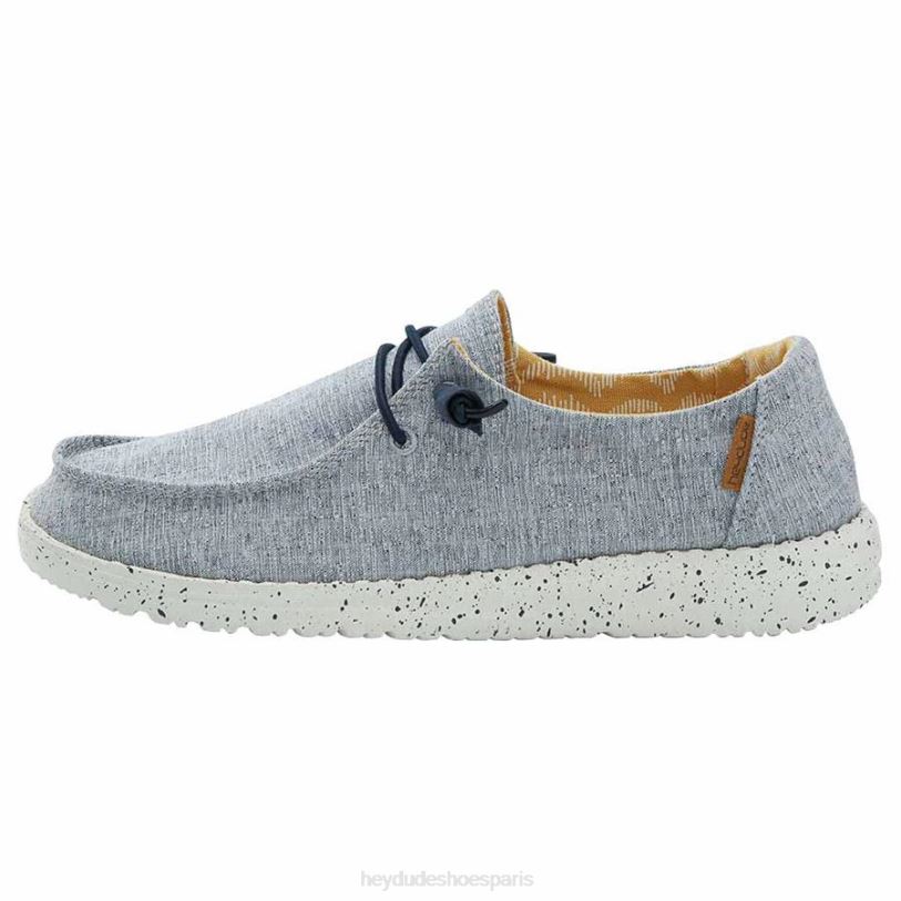 Hey Dude Hommes Wendy Chambray Z628B103 chaussures blanc bleu