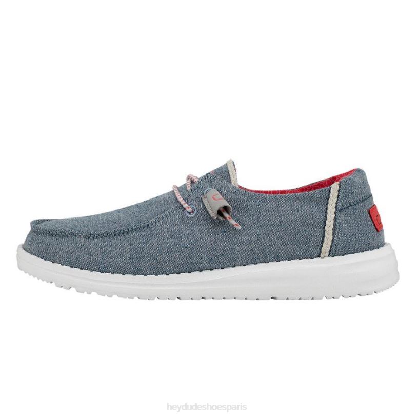 Hey Dude Hommes Wendy Chambray Z628B212 chaussures tresse indigo