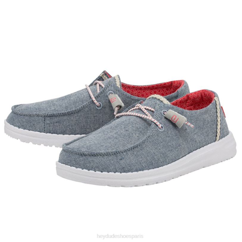 Hey Dude Hommes Wendy Chambray Z628B212 chaussures tresse indigo