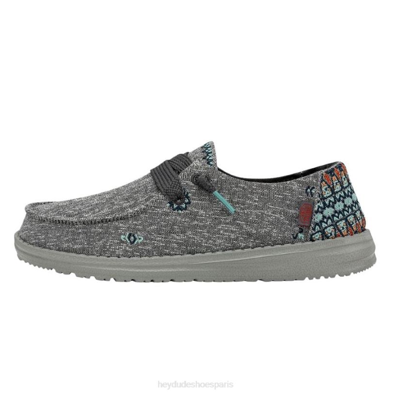 Hey Dude Hommes Wendy Flore Z628B138 chaussures gris tulipe