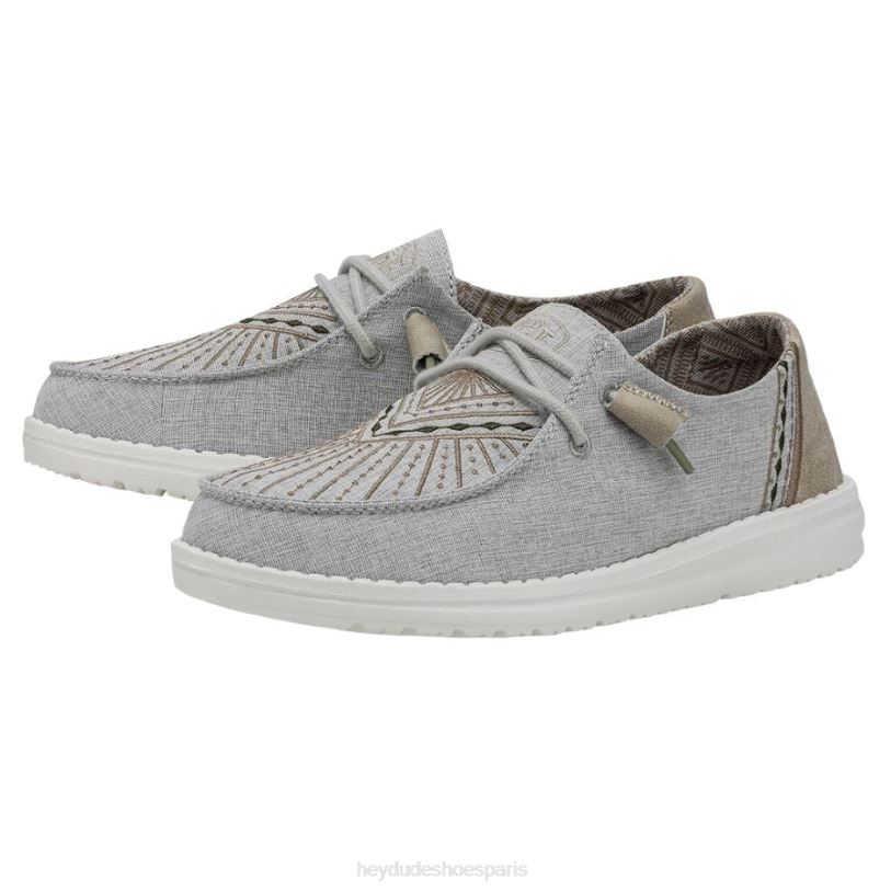 Hey Dude Hommes Wendy occidental Z628B19 chaussures gris