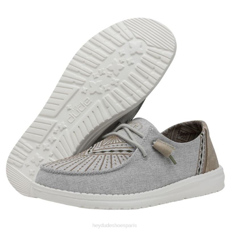 Hey Dude Hommes Wendy occidental Z628B19 chaussures gris