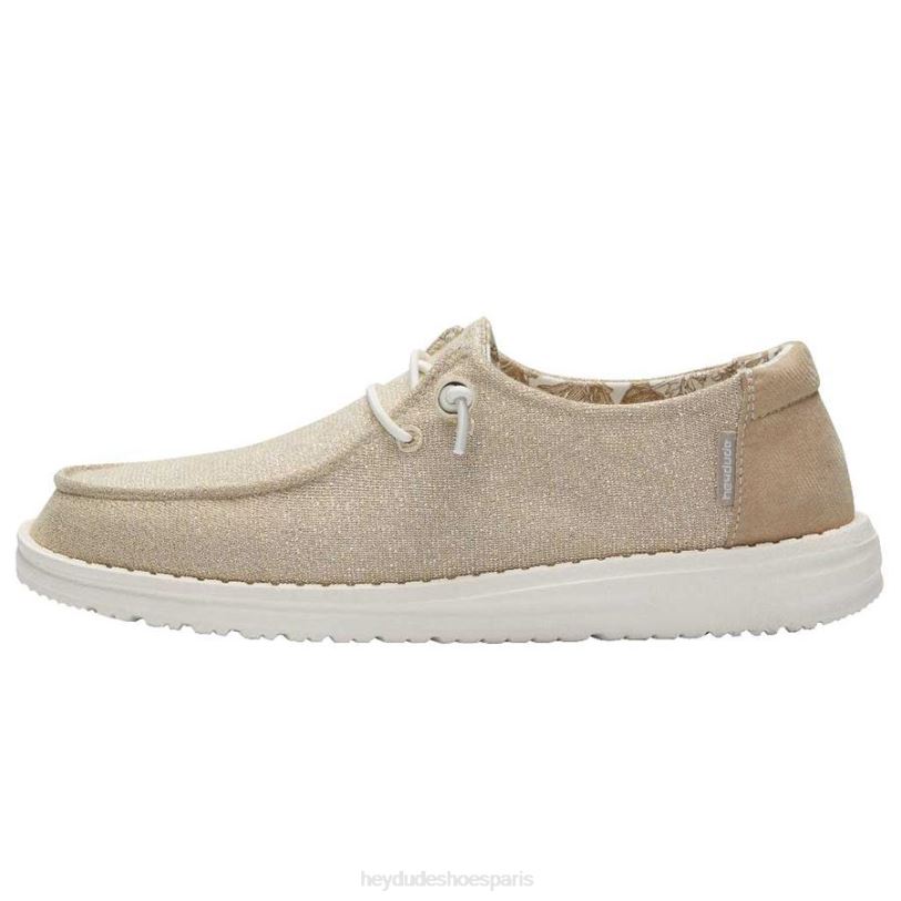 Hey Dude Hommes Wendy s'étire Z628B122 chaussures beige scintillant