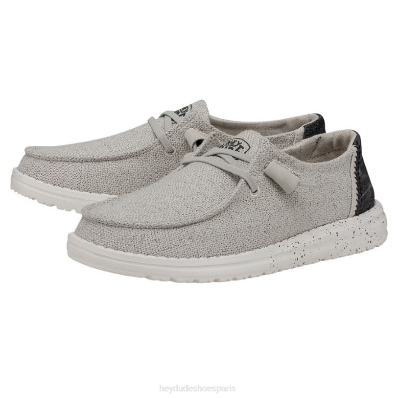 Hey Dude Hommes Wendy tissé Z628B143 chaussures gris clair