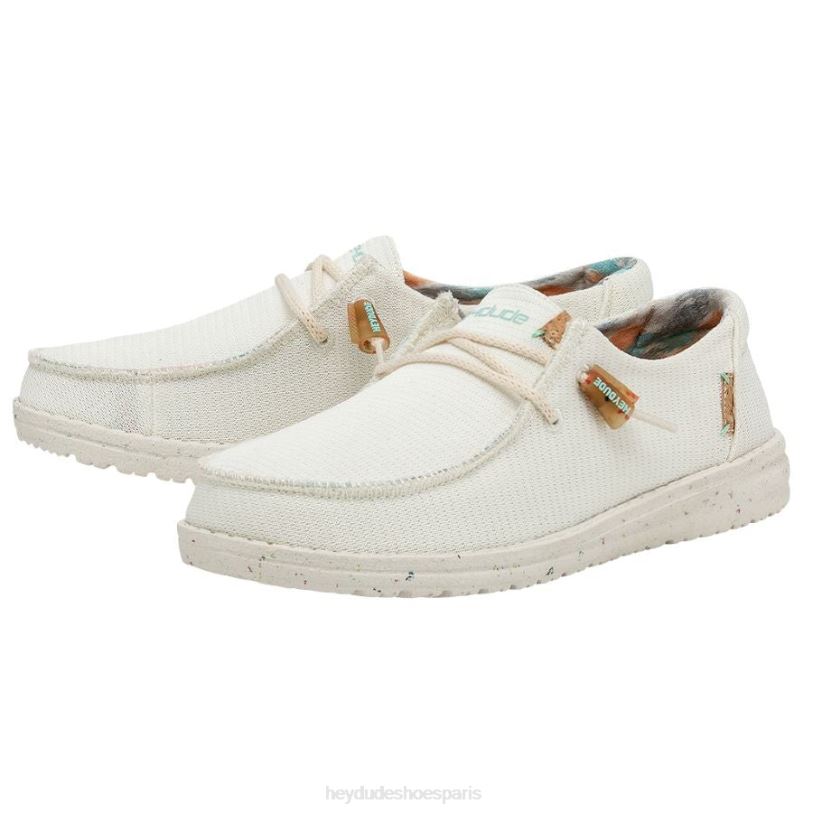 Hey Dude Hommes Wendy tricot Z628B198 chaussures blanc