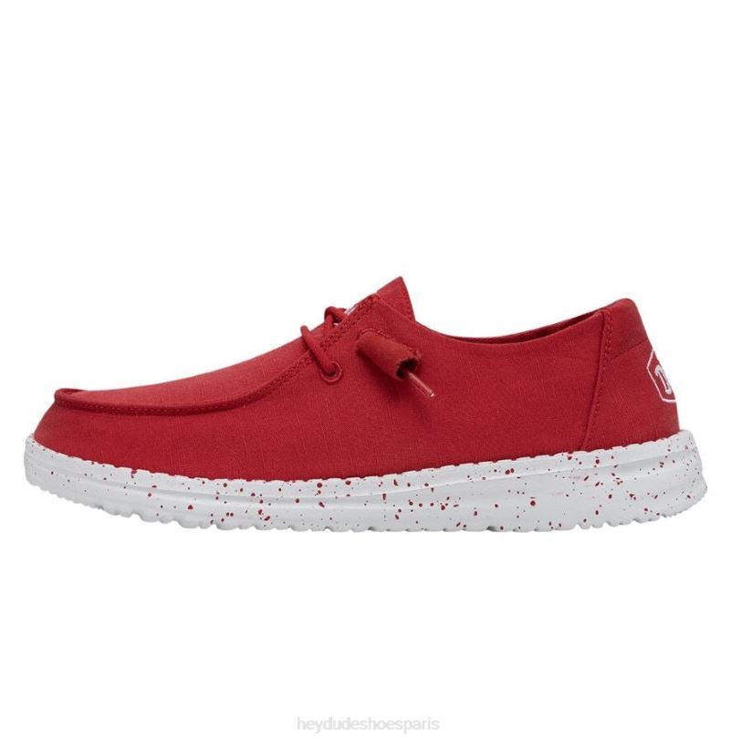 Hey Dude Hommes toile flammée Wendy Z628B26 chaussures rouge